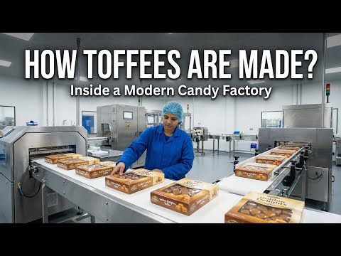 "How Toffees Are Made? 🍬 | Modern Toffee Factory Manufacturing Process"