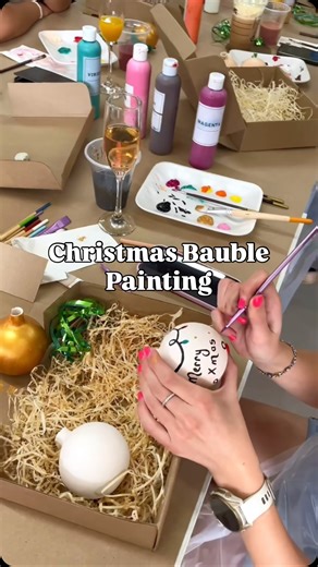 The Creatory | A little Christmas magic on baubles ✨🎄 Our baubles painting session was filled with festive colours, creativity, and only the best bubbles... | Instagram