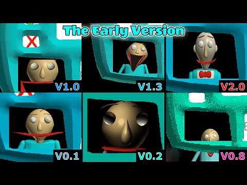 Baldi's Basics The Early Version – V0.1, V0.2, V0.8, V1.0, V1.3 [Comparison]