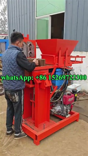 manual hydraulic press earth bricks #clay soil interlocking blocks making machine with diesel engine