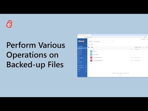 How to Perform Various Operations on Backed-up Files | IDrive Web Application