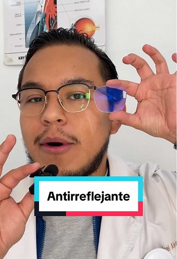 El antirreflejante sirve para dar mejor calidad óptica a tu lente y eliminar destellos molestos de luces directas e indirectas, mejorando considerablemente la visión #optoAlex #aprendeentiktok #optometria #antirreflejante