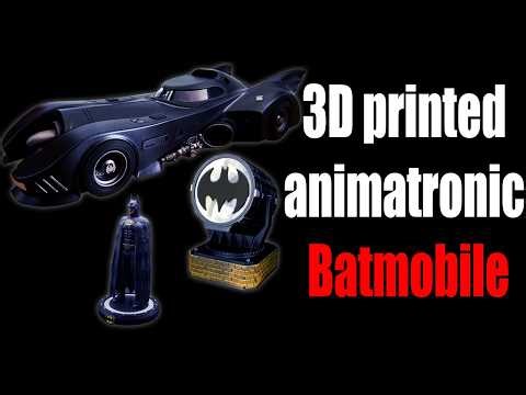 Fully 1989 Batmobile & Batsignal animatronic 3D print