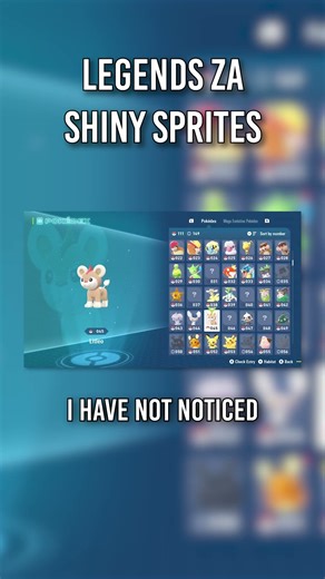 Shiny Pokémon Sprites in Legends ZA #pokemonchannel #pokemon #shinypokemon #pokemonlegendsza