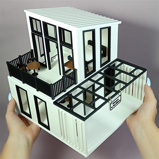 DIY Miniature House Kit: Modern House With Optional Furniture - Etsy