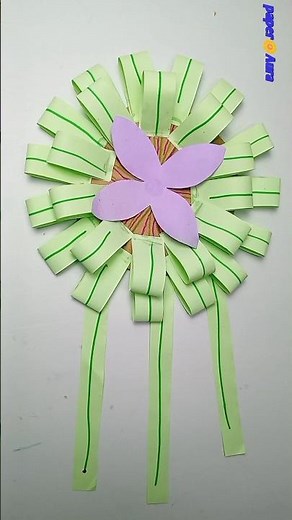 DIY Easy Paper Flower Wall Decor 🌸 | Simple Craft Short