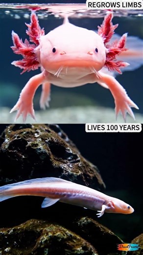 Axolotl vs Olm: Real Life Pokemon! 🦎🐉 #Shorts