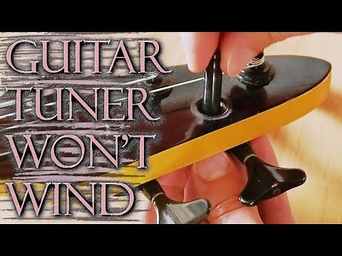 Guitar tuner does not wind or tighten string | Broken guitar & bass tuning peg repair