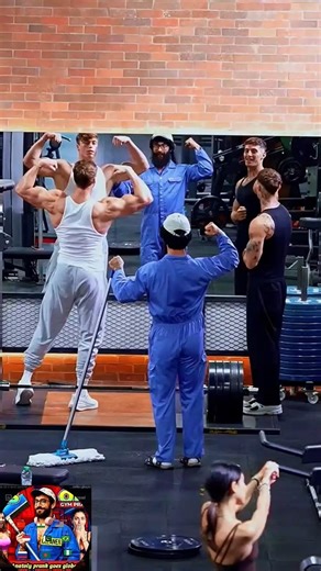 Best of the best Cleaner,,, 🦾 l Anatoly Gym Prank🤠#anatoly #prank #gymprank #cucumberprank #funny