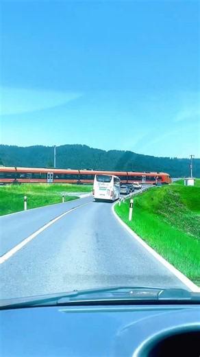 Beautiful Train and Nature in Switzerland