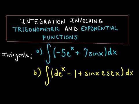 Calculus : Antiderivative / Integration Problems with Trig and Exponential Functions
