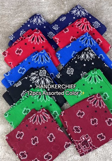 12 Assorted Color Handkerchiefs for Every Occasion