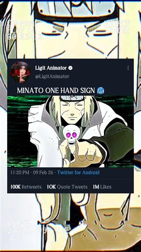 Minato One hand Sign 🥶 #anime #naruto #minato #shorts #shortsviral #otaku #cbum #uchiha