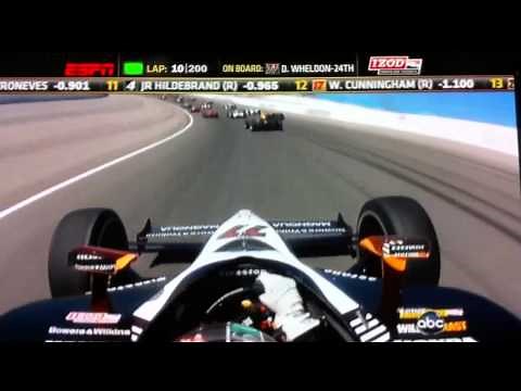 Dan Wheldon's onboard camera for the last moment before the fatal accident.