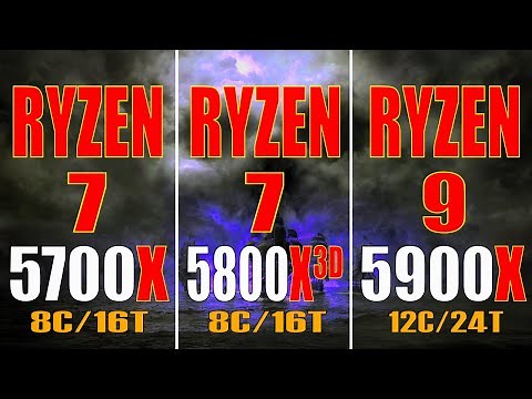 RYZEN 7 5700X vs RYZEN 7 5800X3D vs RYZEN 9 5900X || PC GAMES BENCHMARK TEST ||