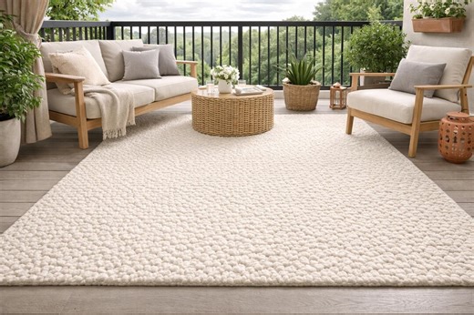 Handwoven Wool Rug, Chunky Loop Pile Area , Neutral Ivory Wool Carpet, Scandinavian Minimalist , Modern Cozy Living Room Floor Decor - Etsy