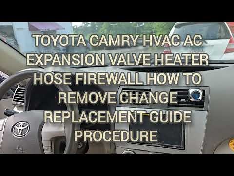TOYOTA CAMRY HVAC AC EXPANSION VALVE HEATER HOSE FIREWALL HOW TO REMOVE CHANGE REPLACEMENT GUIDE