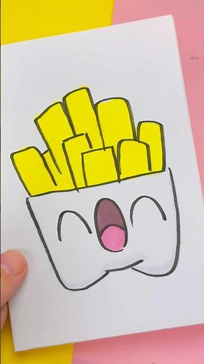 🍟 How to Draw Kawaii Fries ✨ Step by Step