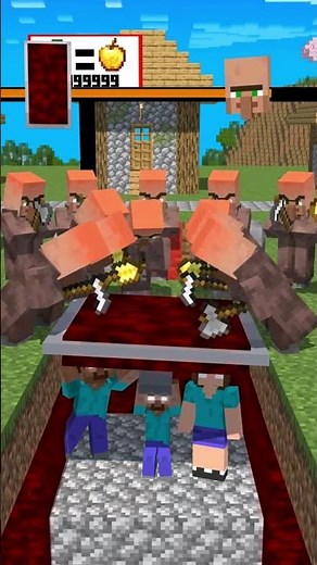 Help the Herobrine family escape from the scammer villagers #friendship #shorts #trending#anime