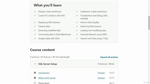 数据仓库开发人员- Data Warehouse Developer-SQL Server ETL SSIS SSAS SSRS T-SQL