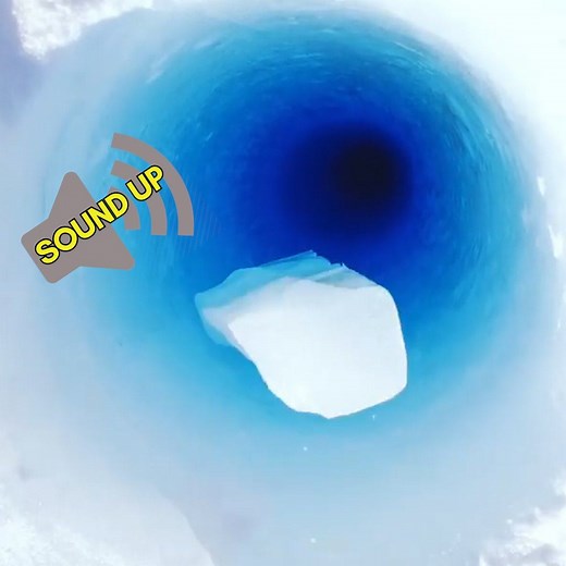 109K views · 45 reactions | SOUND UP: This is what it sounds like to drop blocks of ice down a hole in a glacier  Check out more here: https://www.instagram.com/icy_pete/ | Yahoo | Facebook