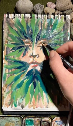 Zwischen Wahrnehmen und Hingabe ✨#Intuitiv #malen #loslassen #achtsamkeit #timelapseart