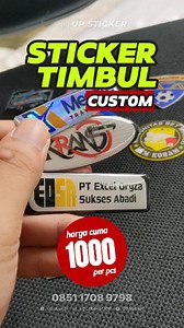 Promo Sticker Timbul Resin Custom Hanya Rp 1.000/pcs - Free Konsultasi - Siap kirim ke Seluruh Indonesia | Up Sticker