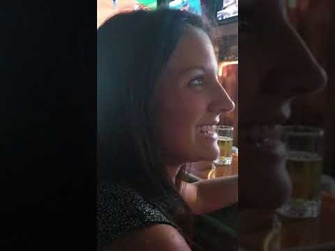 Bar hypnosis with Sarah. She's the best subject EVER