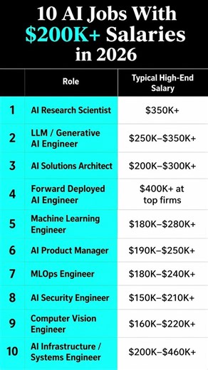Top 10 AI Jobs Paying Over $200K+ in 2026 #aijobs #remotejobs #remotecareer