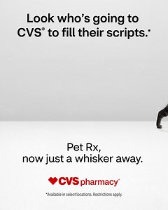 Love shopping at CVS®? Save time and fill your pet’s medications here, too. Choose in-store pickup or home delivery. | CVS Pharmacy