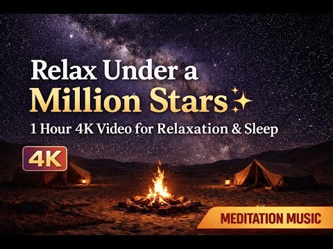 Million Stars Night Sky 🌠 | 4K Relaxing Music for Sleep & Peace