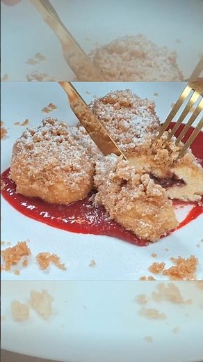 Fluffige Topfenknödel mit zart schmelzender Nougatfüllung🥰