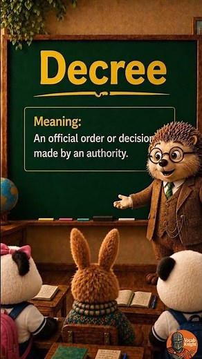 DECREE meaning? #english #education #vocabulary #englishspeaking #spokenenglish #vocabs #knowledge