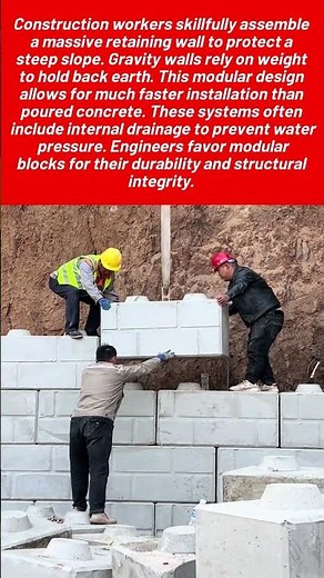 Massive Interlocking Cement Blocks Create A Strong Barrier Against Erosion