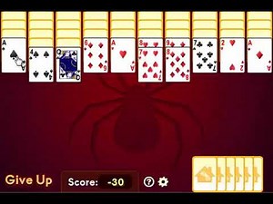 Spider Solitaire 4 suits online game for free