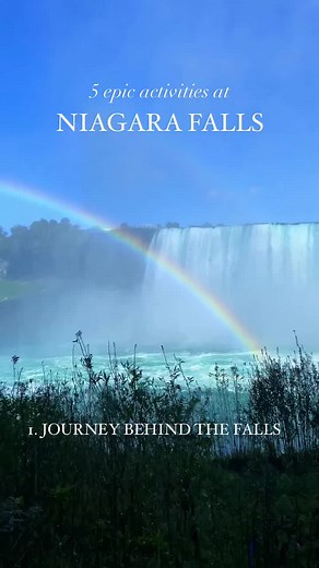 📌Save this for your next visit to Niagara Falls 1. Journey behind the falls- you will go deep below and behind the heart of Niagara for a breathtaking view of the Horseshoe Falls. Yes you’ll get wet but so worth it! 2. Butterfly Conservatory- has over 2000 tropical butterflies inside a lush oasis. It’s so magical- we didn’t want to leave. 3. White Water Walk- a 20 minute walk along a boardwalk next to a class 6 white water rapids- the highest class of rapids and most dangerous in North America.