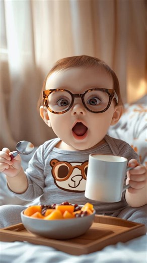 Cute Clickz on Instagram: "AI-made Smart little baby 👶 Yummy Bites 🥗 #cutebaby #babyvideos #babyreels #funnybaby #babiesofinstagram Note: This baby is not real — we made this video with AI."