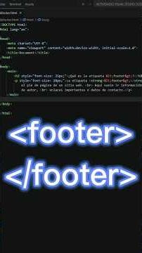 How to create a footer in HTML #html #html5 #compileyourcode #webdevelopment #shorts