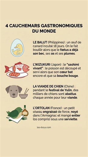 🍽️ 4 plats qui prouvent que la cruauté n'a pas de limite #shorts #cuisinedumonde #culturegenerale