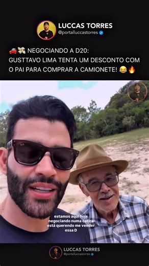Portal Luccas Torres on Instagram: "Pai do Gusttavo Lima (@gusttavolima) dando R$10mil de desconto pro filho 😂 Pai é pai né? Kkkkk 📲 Siga @portalluccastorres e @portalluccastorres.reserva para ver mais! ✅ #gusttavolima #sertanejo #fofoca #portal #portalluccastorres"