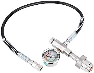 Fill Station Refill Charging Adapter,CGA347 Paintball PCP SCBA Fill Station Charging Adapter with Hand Tight Adapter Air Rifle Paintball PCP SCBA Fill Station