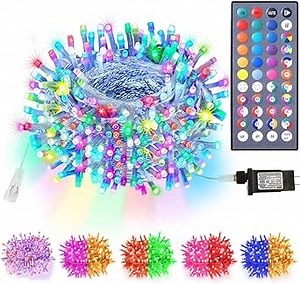 Color Changing Christmas Lights, 200 LED 35 Colors String Lights Indoor Outdoor with Remote, Waterproof Twinkle Lights Plug in for Halloween Xmas Tree Party Easter Valentine's Wedding Room Decor