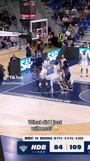 Insane Putback Basketball Shot in Europe