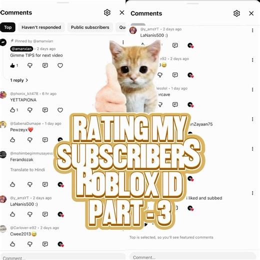 ROBLOX rating subscribers id part-3 #shorts #roblox