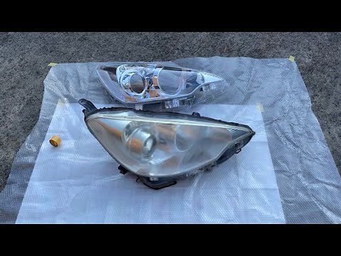 アクアの曇ったヘッドライトを交換してみました。