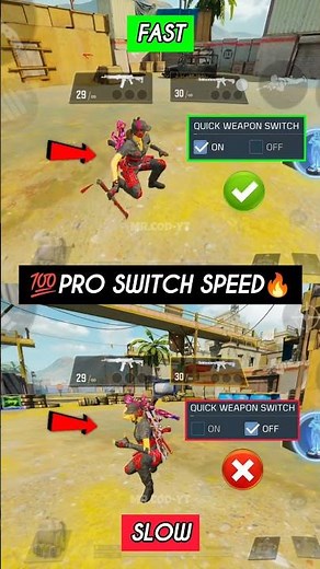 💯 Best Pro Quick Weapon Switch Settings in CODM BR ✅ CODM Pro Tips 👊 💀 #shorts #codm #codmsettings