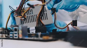 Showcasing expert computer hardware assembly and hard drive installation with precision and advanced technology for IT and electronics enthusiasts.