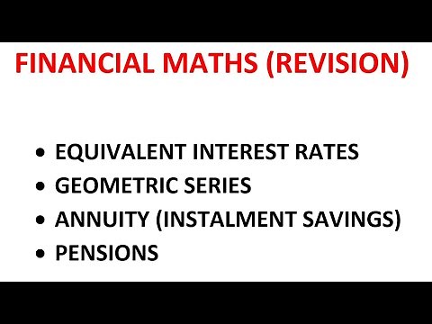 Financial Maths (Leaving Cert Revision Higher Level)
