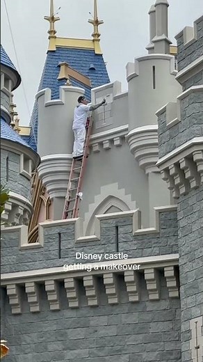 Disney Castle Getting a Makeover 🏰🎨 #disney #disneyworld