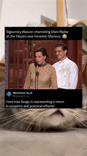sigourney weaver channeling Ellen Ripley at the Oscars was honestly hilarious